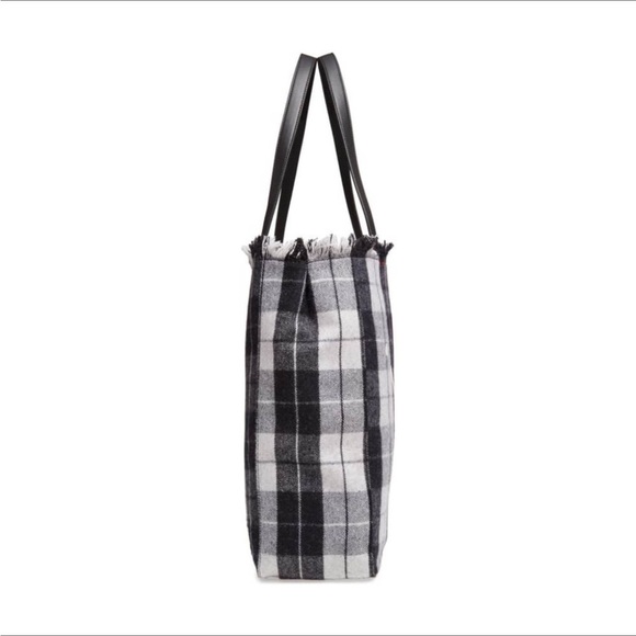 ED Ellen Degeneres Grey Tartan Tote Joy NWT - Picture 3 of 15